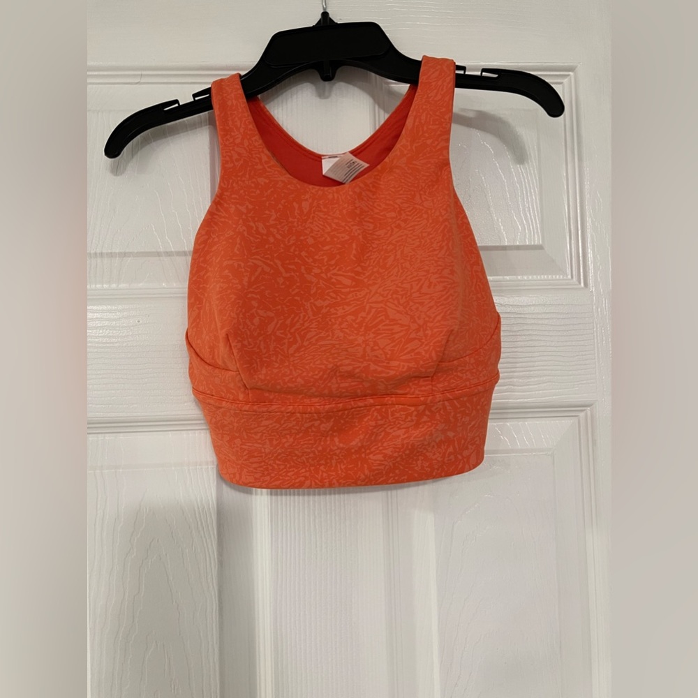 Lululemon Wunder Train Long-Line Bra - Warm Coral